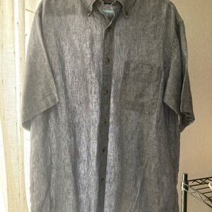 Roundtree & Yorke Gray Casual Button Down Shirt